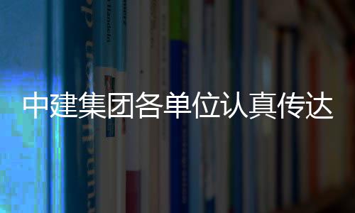 集团精神达学的二习党各单十届三中全会位认中建真传
